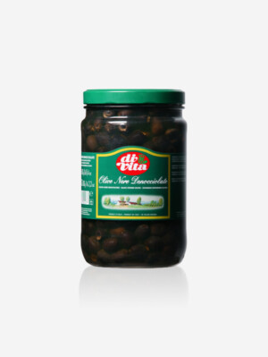 Olive nere denocciolate in vetro