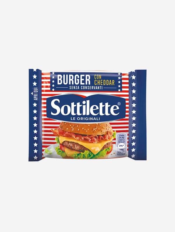 Sottilette burger con cheddar